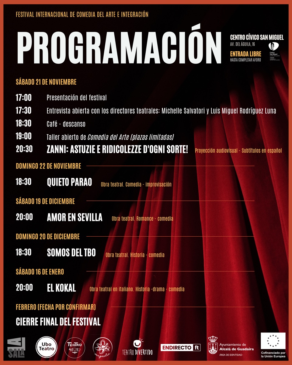 Programación del Festival de Comedia del Arte e Integración